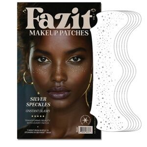 FAZIT Makeup Patches Silver Face Glitter Makeup Speckles Glow Up Makeup Patches